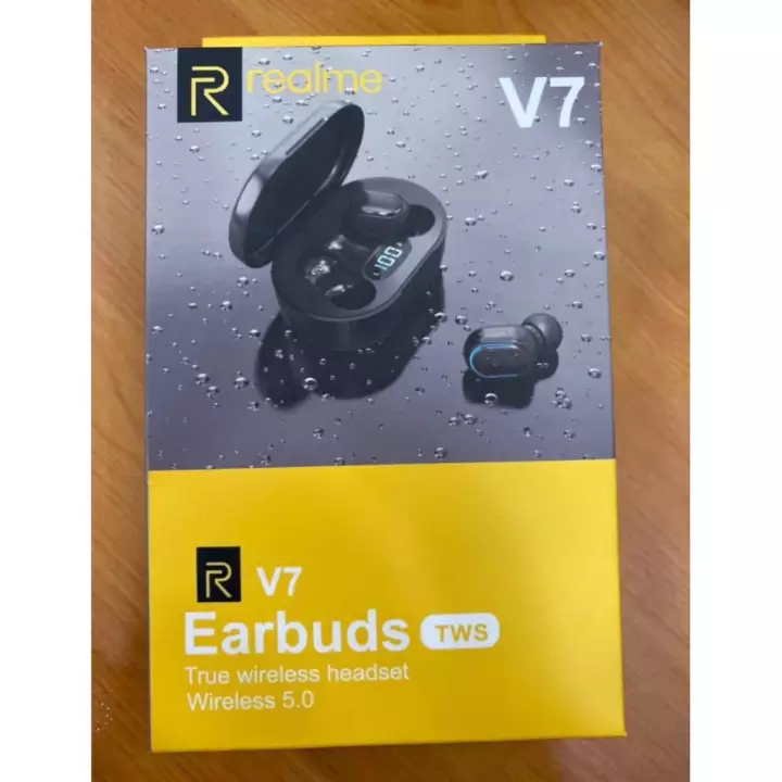 Realme Buds v7 wirless earphones bluetooth TWS charger Box wirless earphones bluetooth TWS charger Box Buds v7 wirless earphones bluetooth