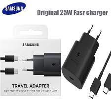 Samsung 25W Super fast charger with C to C cable -Black