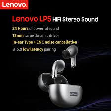 Lenovo LP5 Wireless Earphone BT5.0 Low Latency Pairing Noise Cancellation Wateroof Sports Earbuds 13mm Dynamic Driver In-ear Headset with Mic