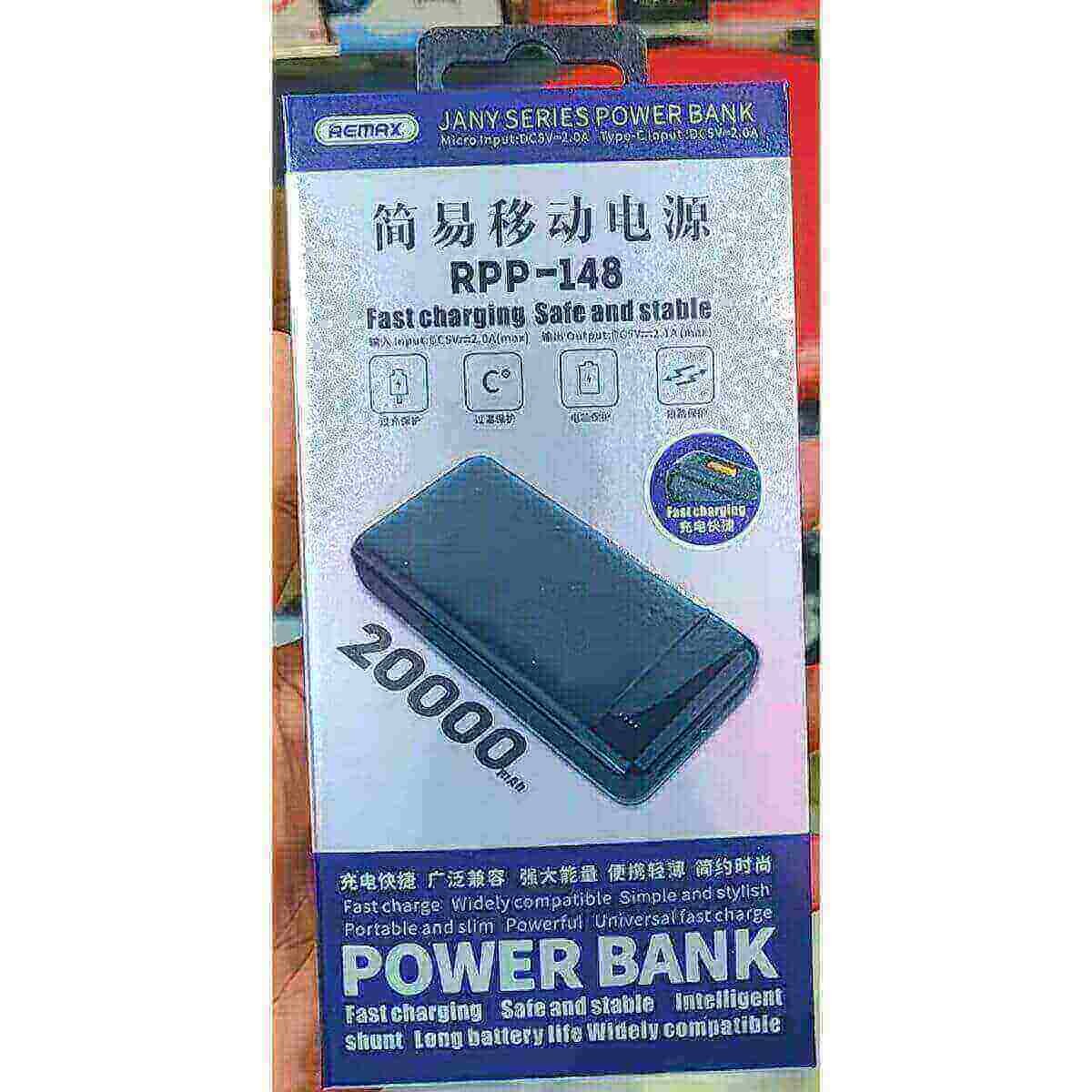 Remax PowerBank 20000MAH RPP-148 Jany series