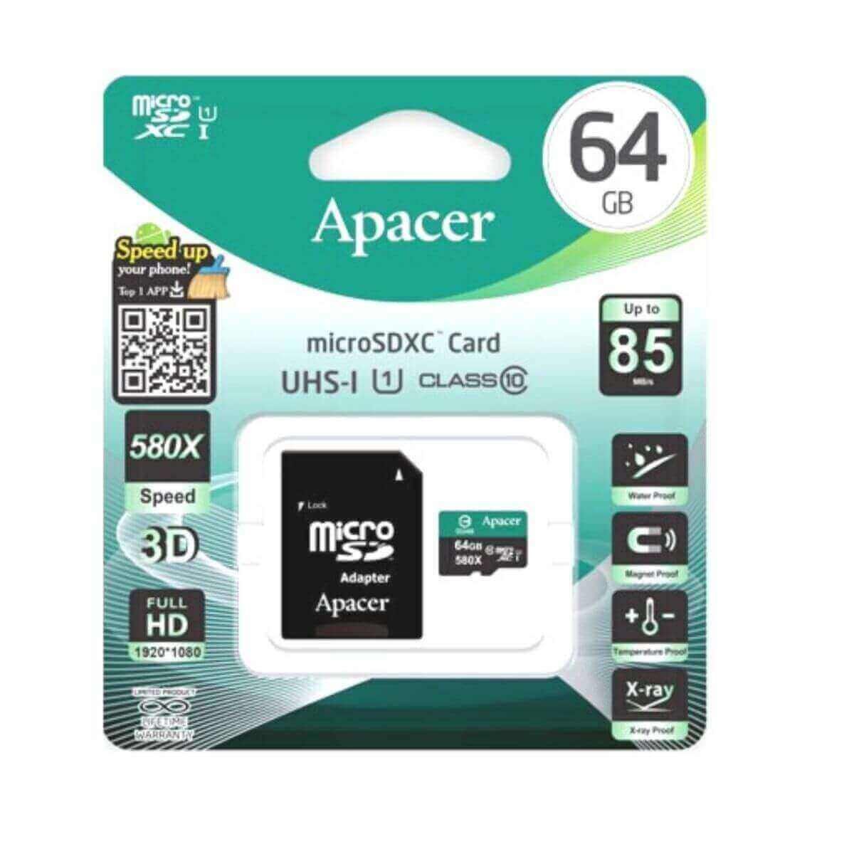 Apacer 64GB Class 10 Micro Memory Card Origina