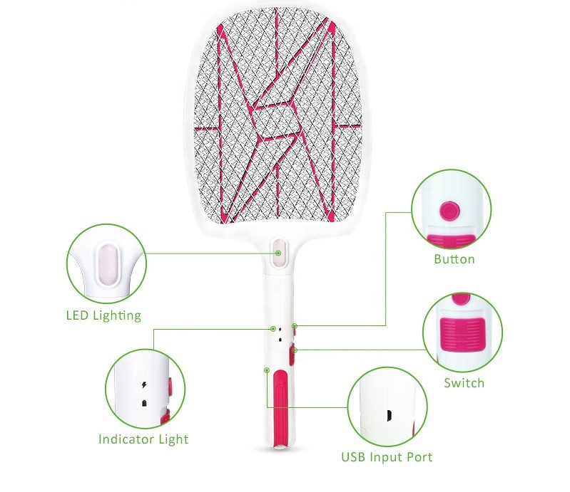 SUNMOON Mosquito killer bat (BATTERY REPLACEABLE) with charging cable electric insect killer bat